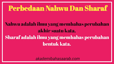 Perbedaan Nahwu dan Shorof